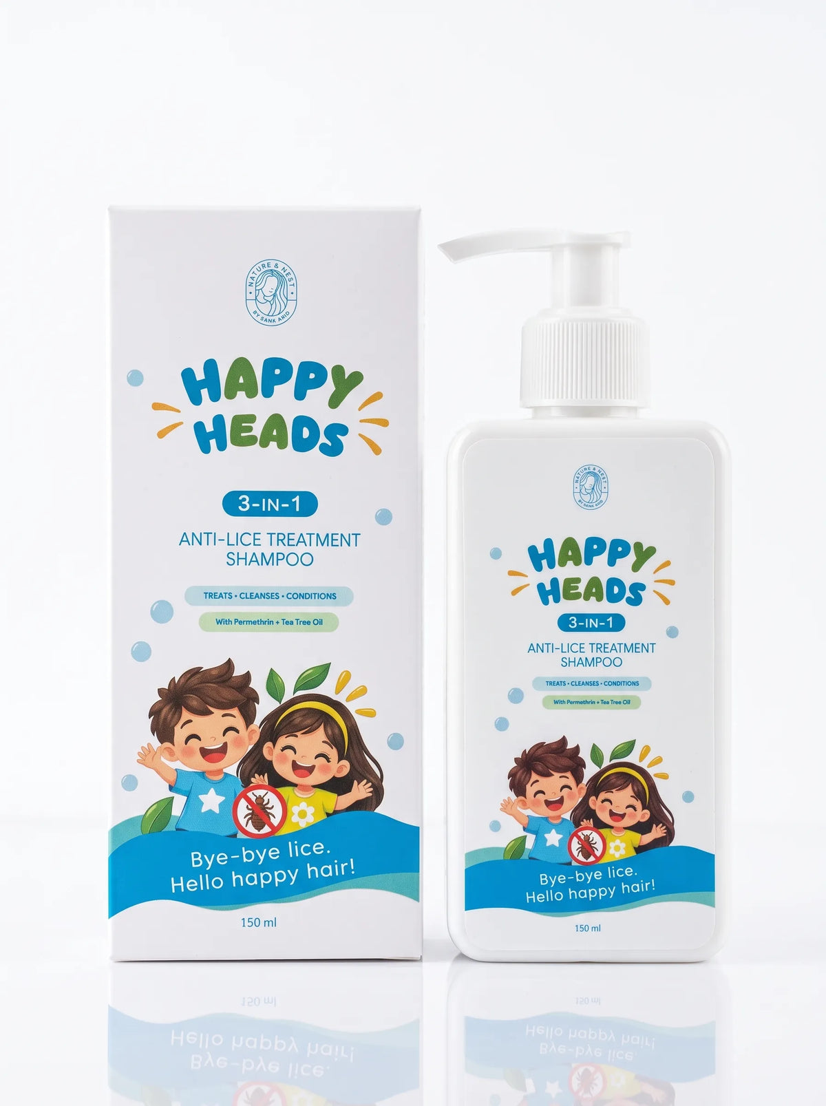 Happy Heads 3 in 1 Lice Treatment Shampoo