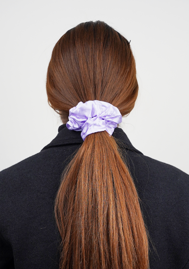Purple Silk Scrunchie