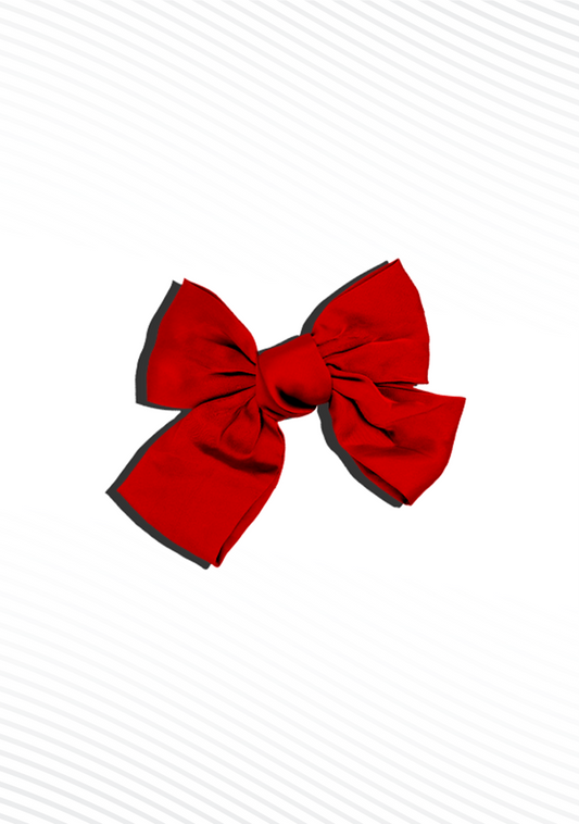 Red Hair Bow Clip